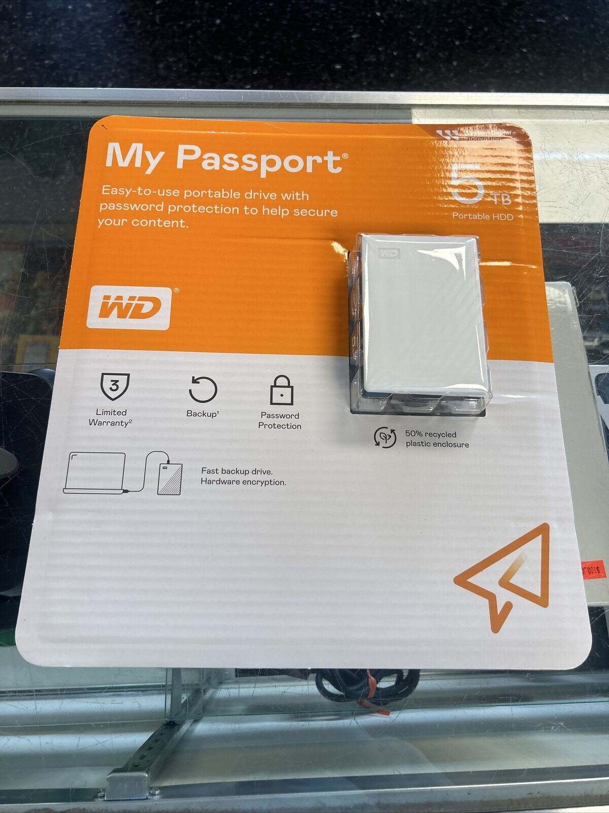 WD Western Digital My Passport 5TB Portable HDD WDBPKJ0050BWT-WESB White NEW