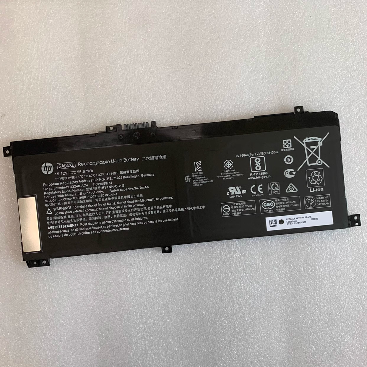 Genuine SA04XL Battery For HP ENVY X360 15-DR 15-DS 17 L43248-AC2 HSTNN-UB7U