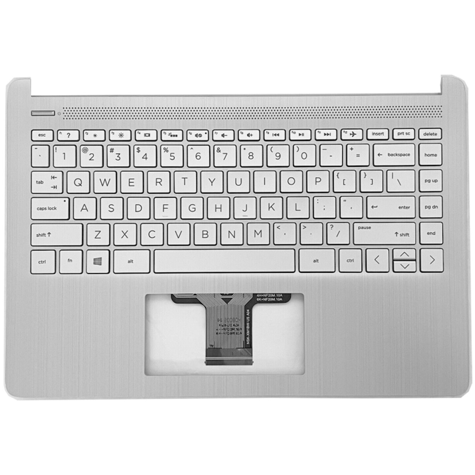 For HP 14-DQ 14S-DQ 14-DQ1020NR Palmrest Backlit US Keyboard Silver L88206-001