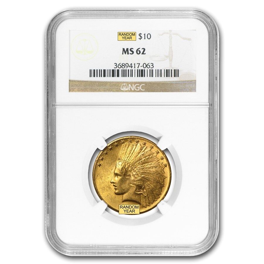 $10 Indian Gold Eagle MS-62 NGC (Random) - SKU #23200