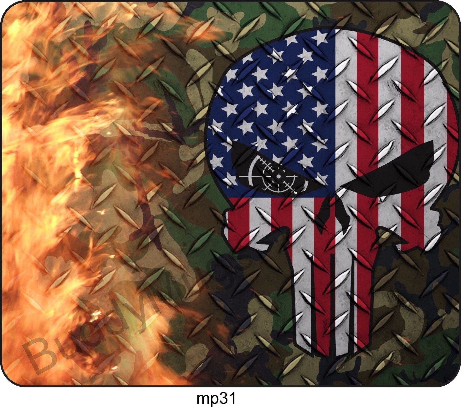 Punisher US Camo Skull Flag Mouse Pad For Laptop Computer Gaming Mousepad mp31