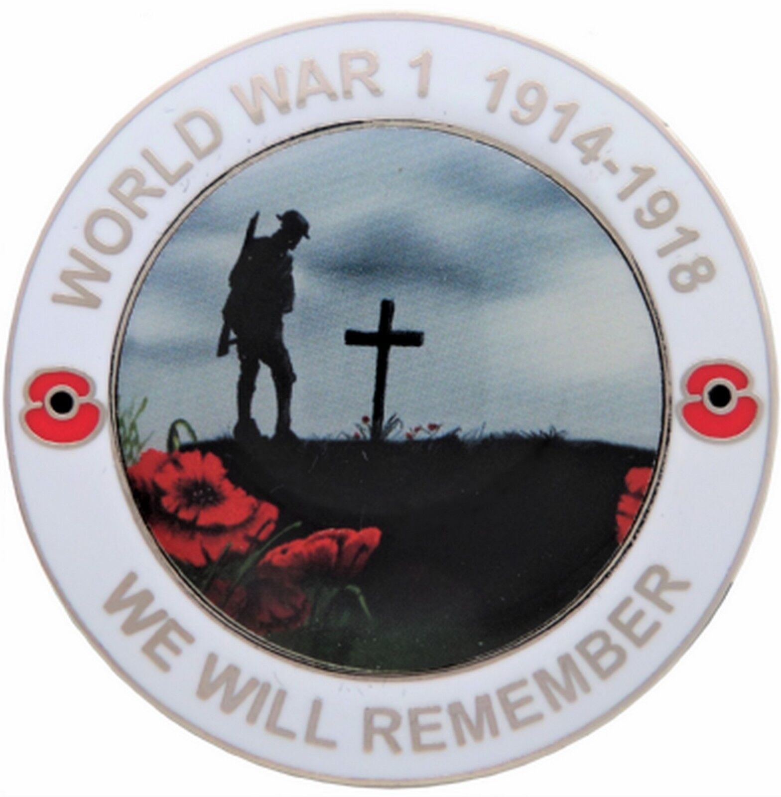 World War 1 WW1 Centenary We Will Remember Pin Badge 