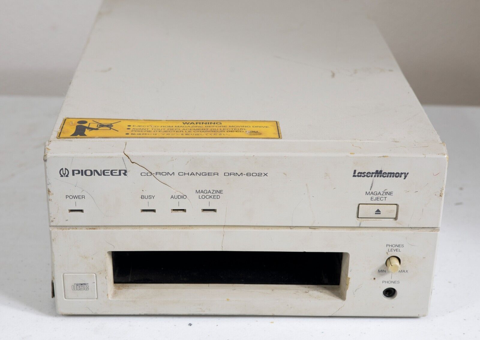 Vintage Pioneer CD-ROM Changer DRM-602X 2x 6 disc changer