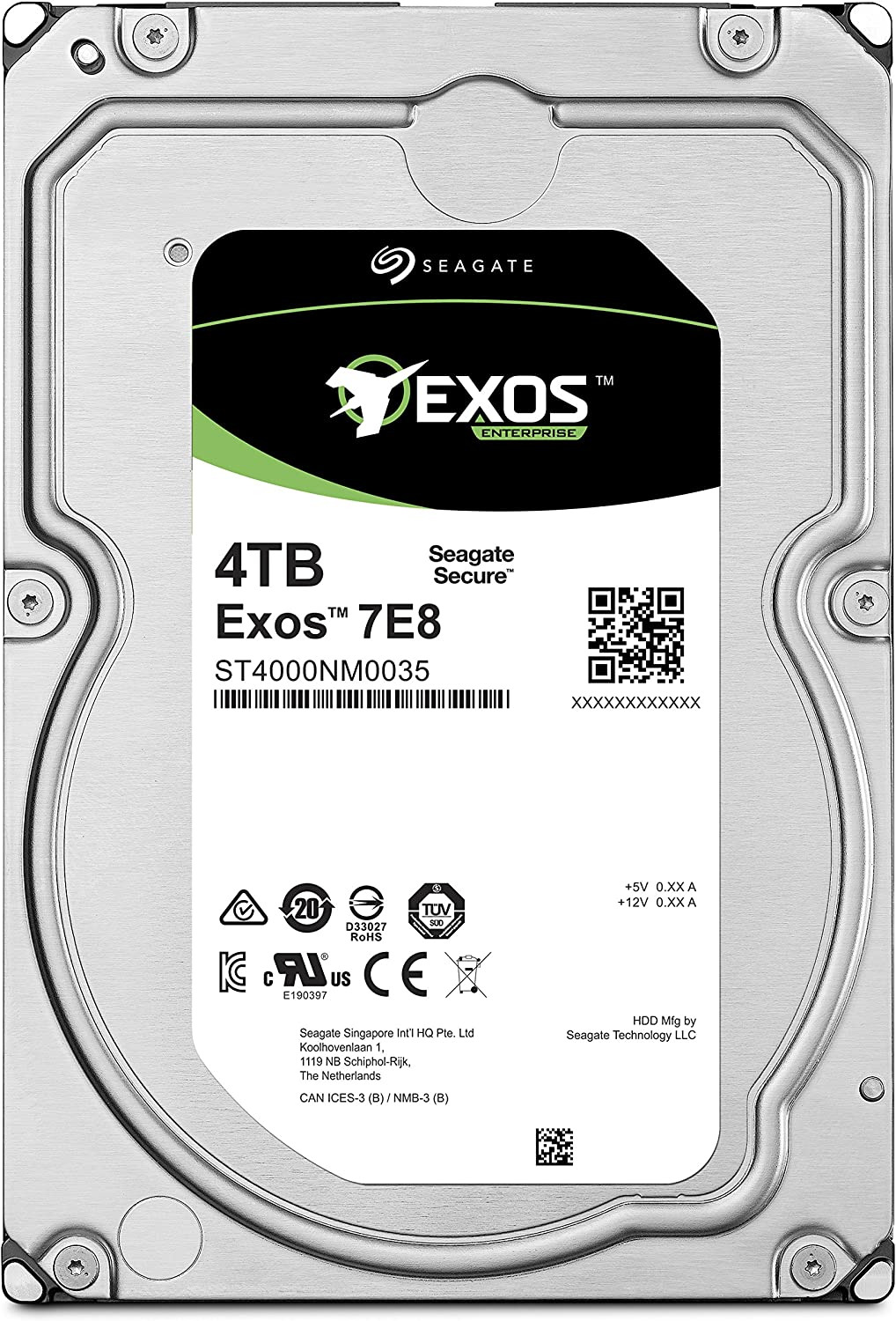 Exos 7E8 4TB 512N SATA 128MB Cache 3.5-Inch Enterprise Hard Drive (ST4000NM0035)