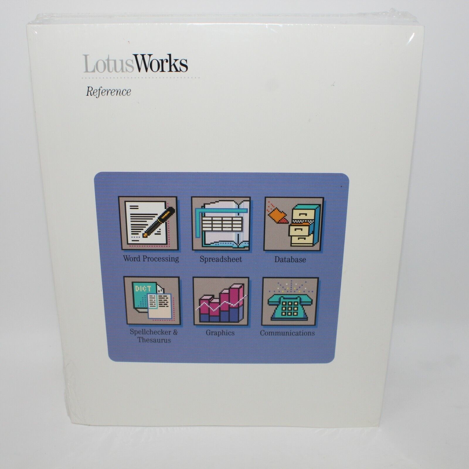 Vintage Lotus Works Tutorial SEALED 1990 Reference Book Dictionary Floppy Disks