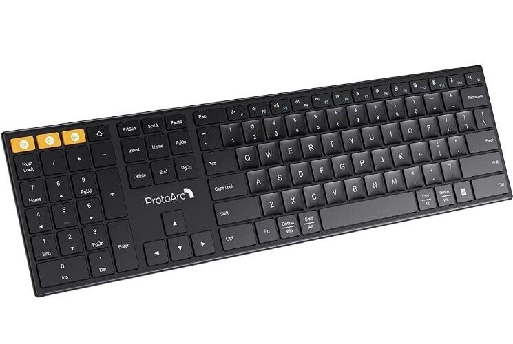 Left-Handed Wireless Keyboard Bluetooth 2.4G Ultra-Thin Rechargeable Silent NEW