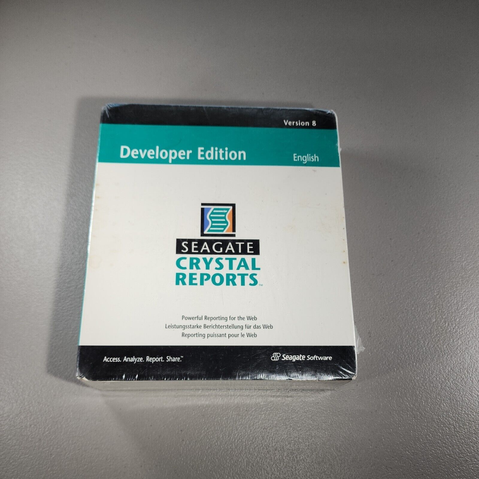 1999 SEAGATE Software Crystal Reports Developer Edition Version 8 Full Product 
