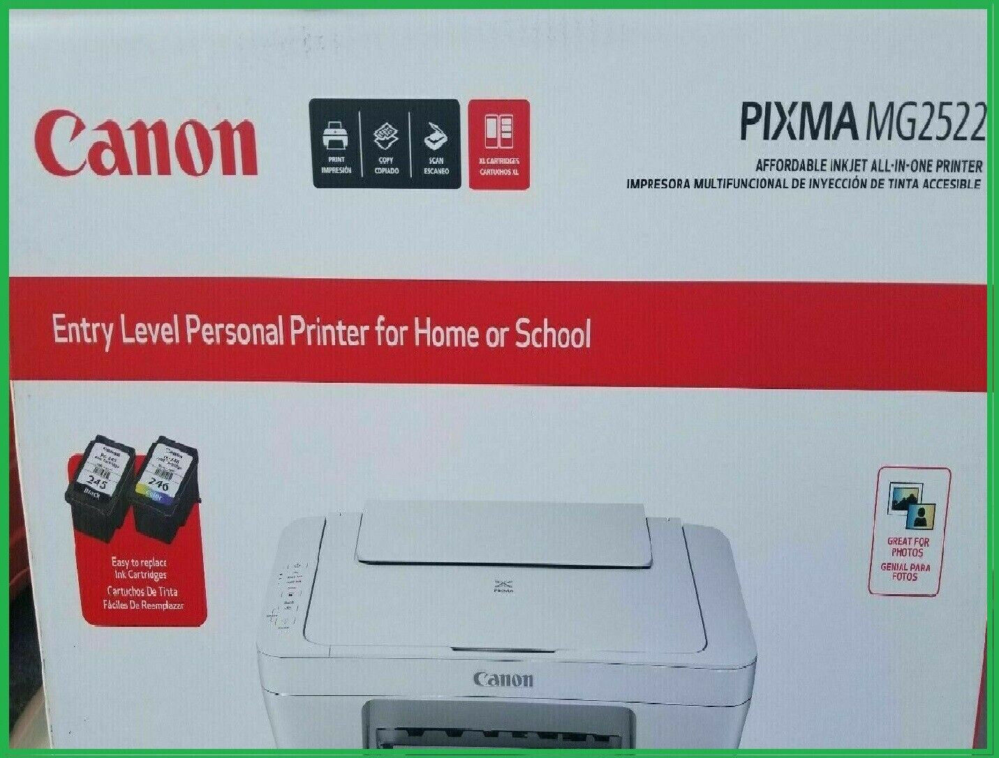 NEW Canon PIXMA MG2520/2522 Printer-Scan-Copy for-Home business-Ship Label