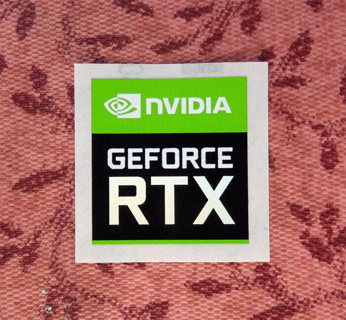 Nvidia GeForce RTX Sticker 17 x 18mm 2020 Version OEM 