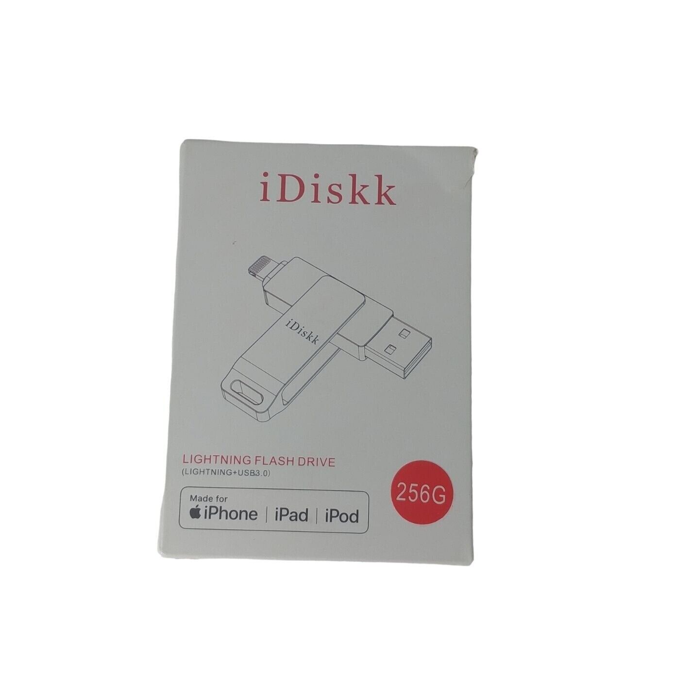 MFi Certified iDiskk 256GB Flash Drive Photo Stick Mobile for iPhone