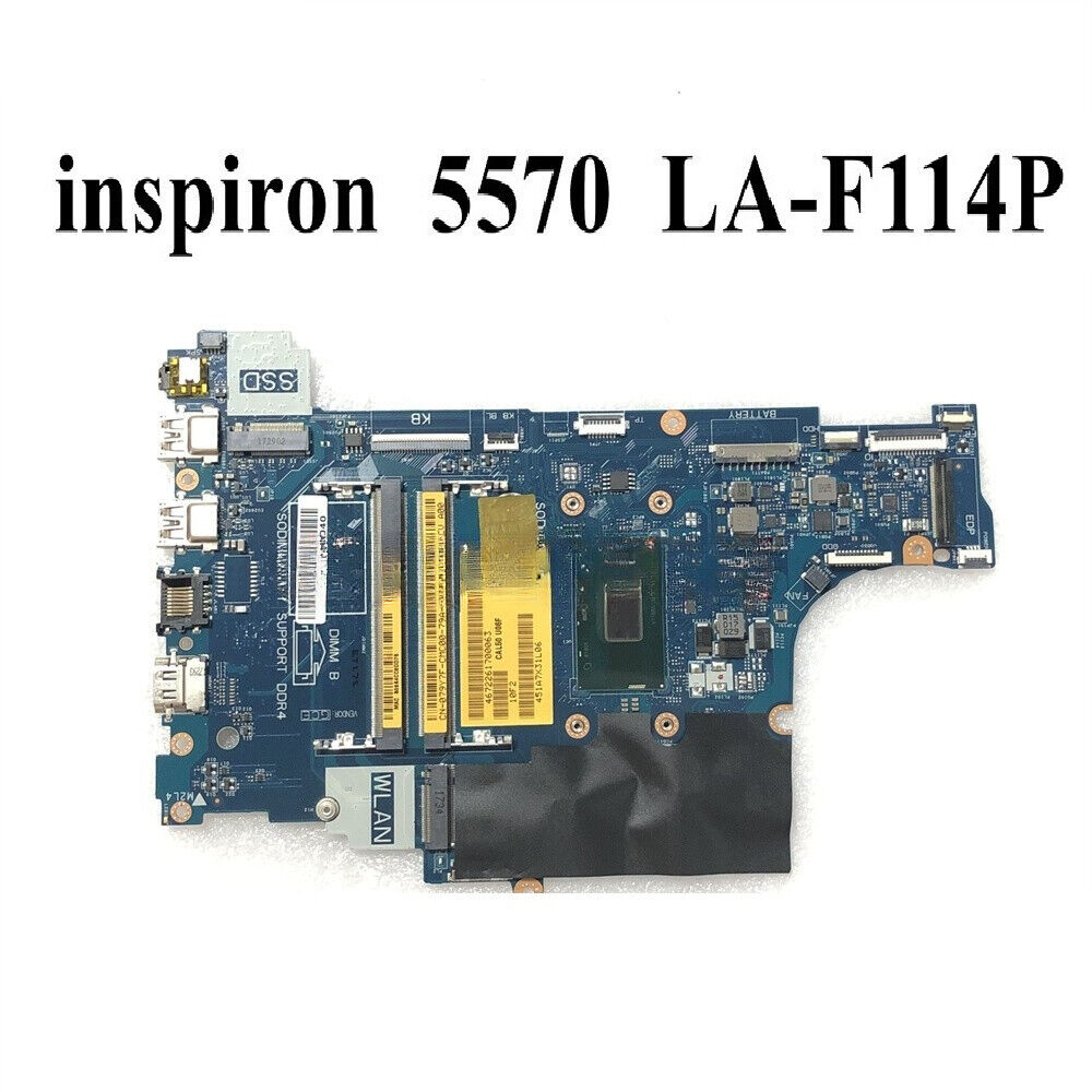 LA-F114P w/ i3-7020u FOR dell Inspiron 15 5570 Laptop Motherboard CN-0WW1V6