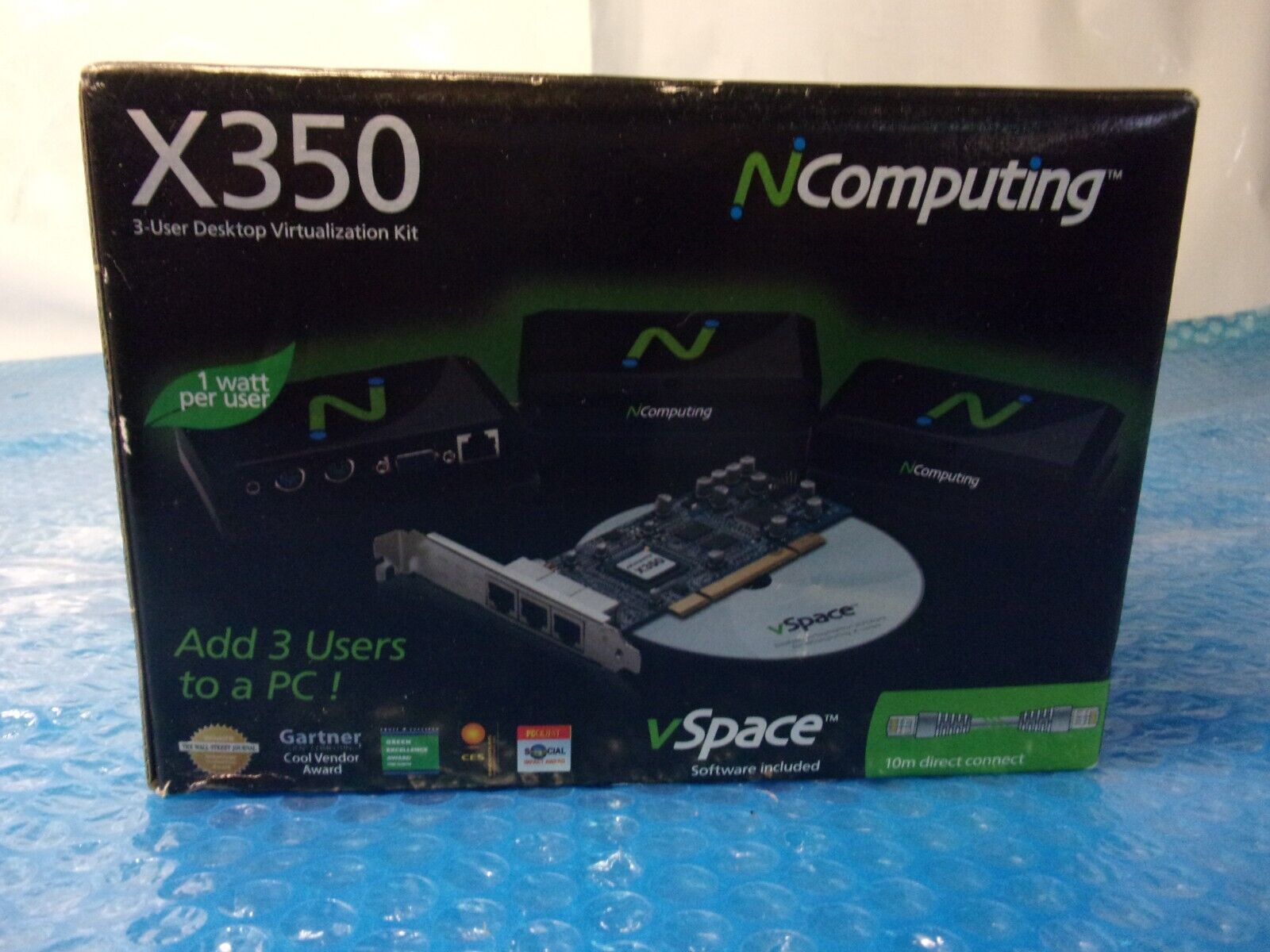 NComputing X350 -3 User Desktop Virtualization Kit -Add 3 Users To A PC