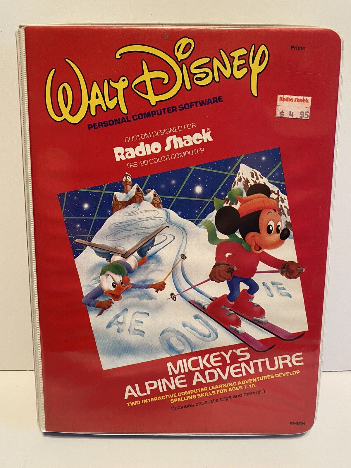 Mickey\'s Alpine Adventure Software Radio Shack TRS-80 Computer Walt Disney 1983