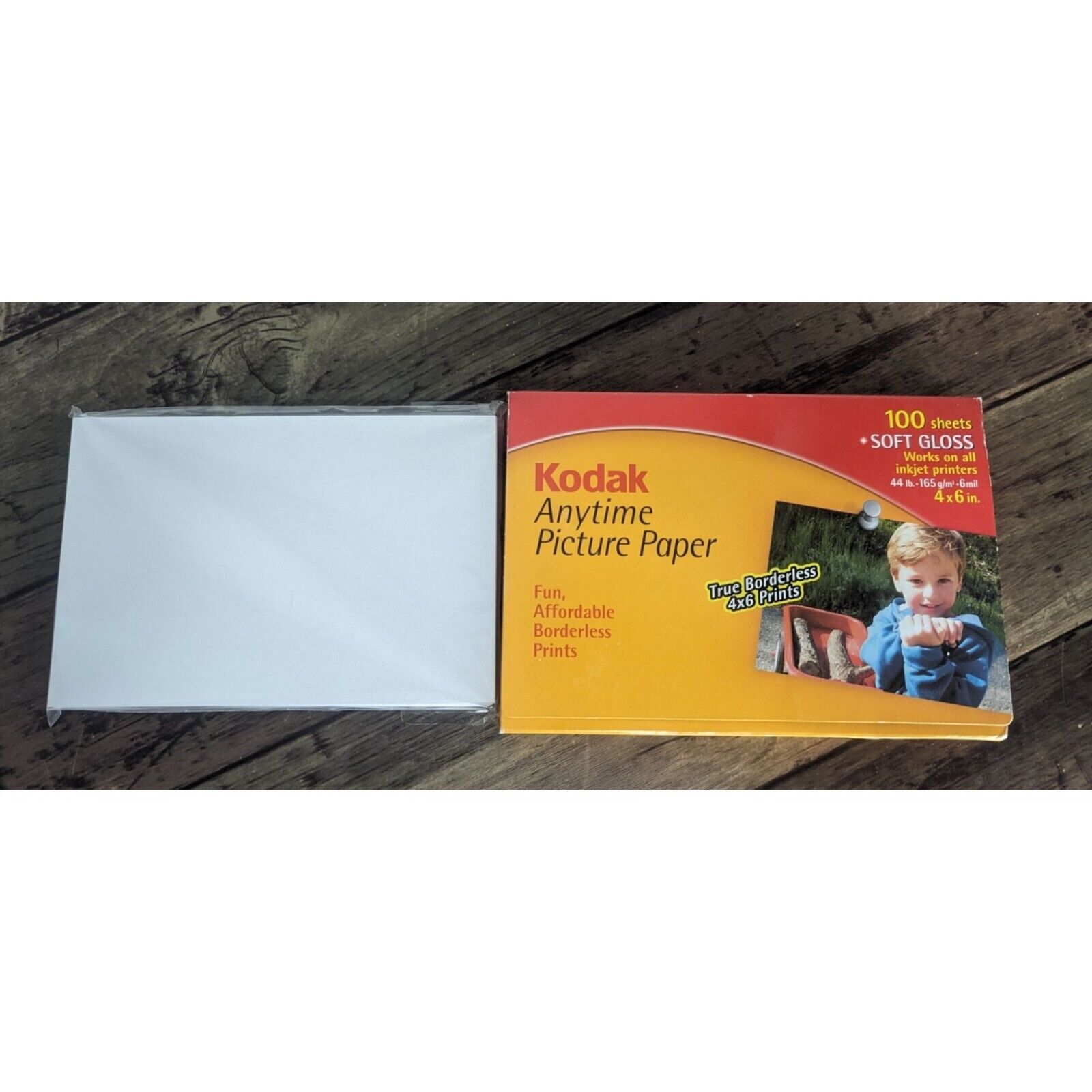 VTG 2002 Kodak-Anytime Picture Paper for Inkjet Prints 2 PKS 100 Sheets 4x6”-New