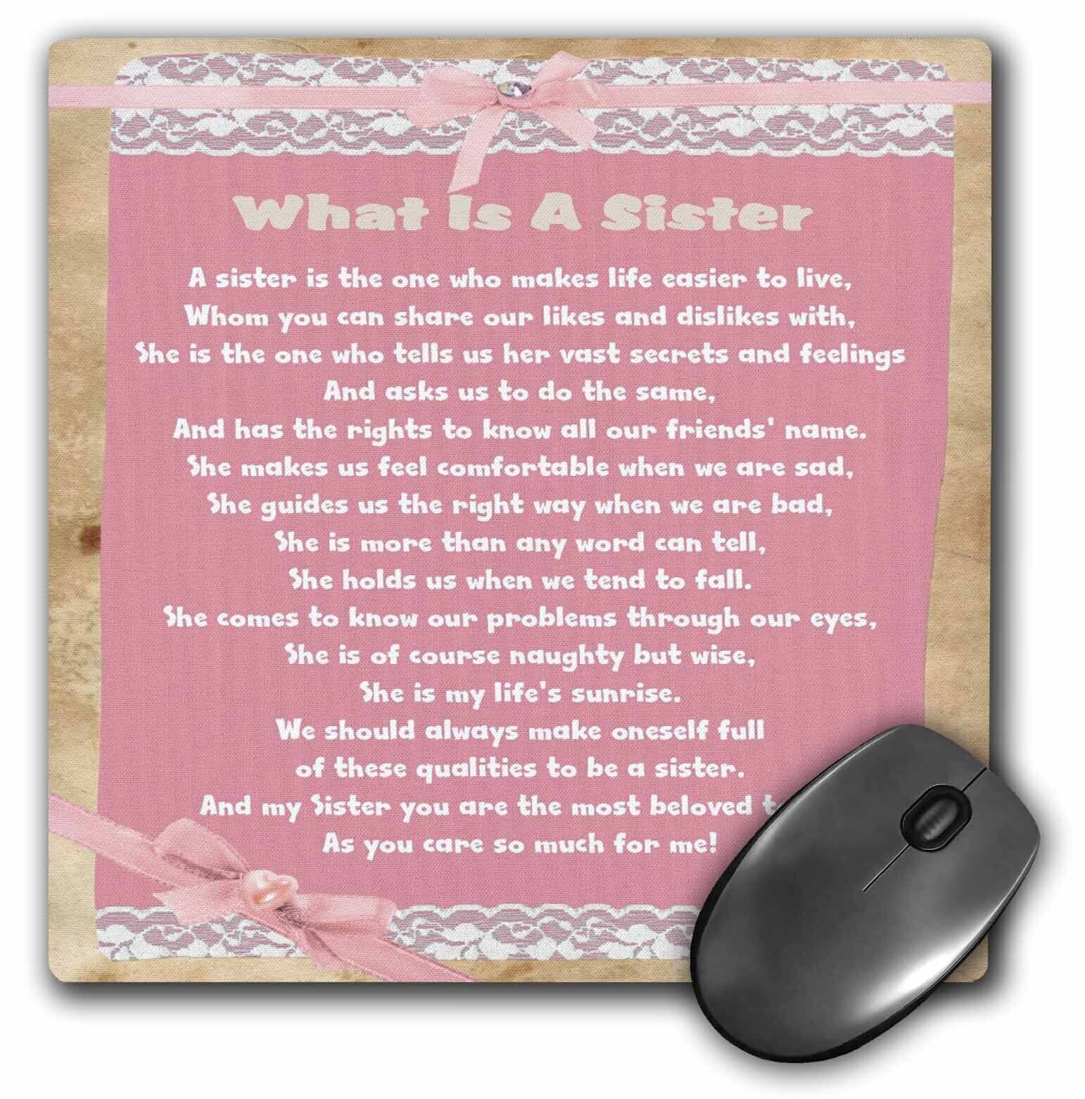 3dRose My Sisiter The perfect sister gift a beautiful ode to a sibling and gift