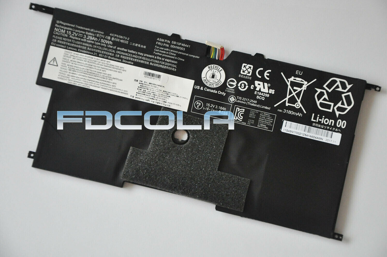 New Genuine 00HW002 00HW003  Battery For Lenovo ThinkPad X1 Carbon gen 3 Series