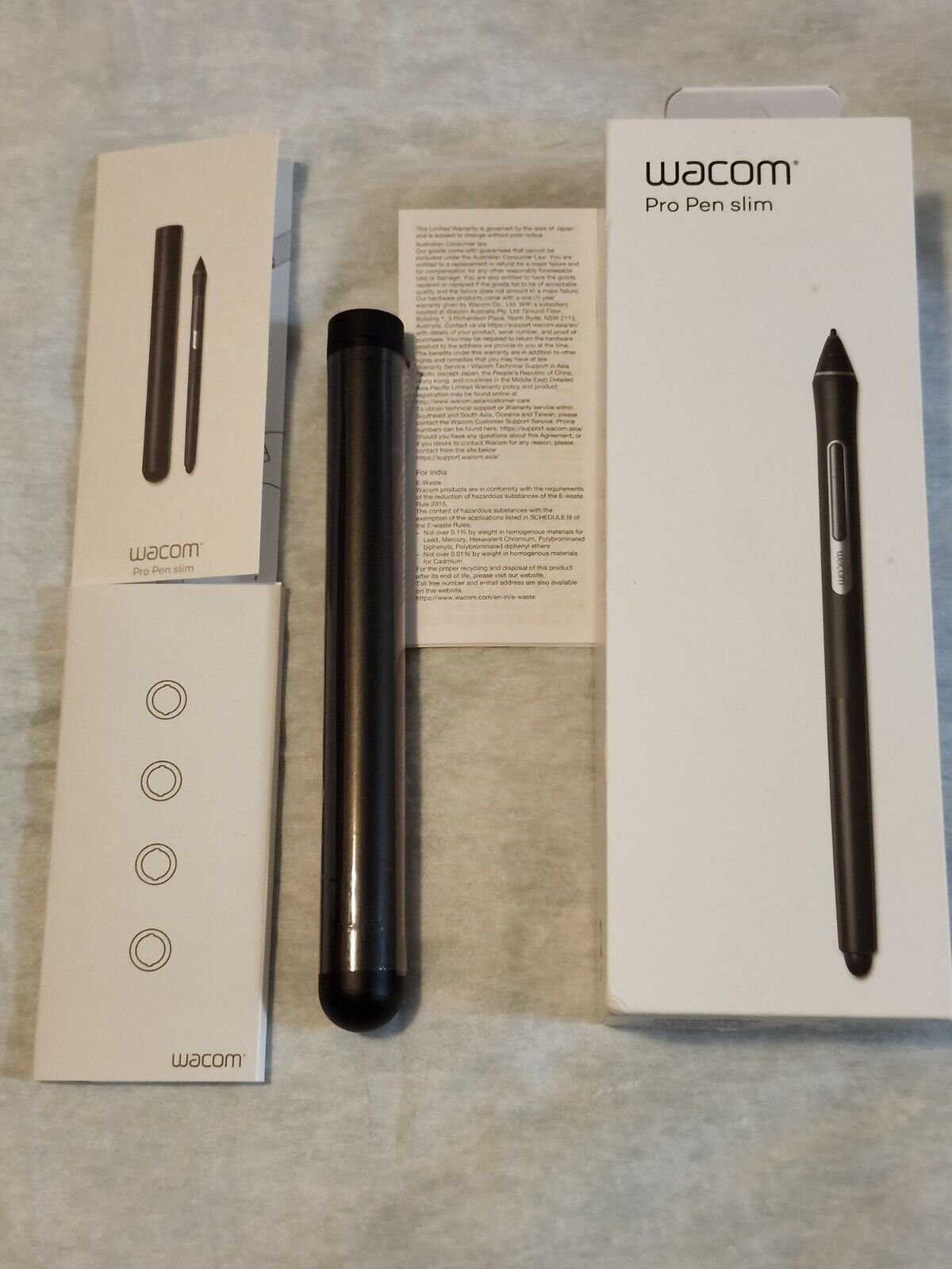 Wacom Pro Pen Slim (Pro Pen 2 Series) Black KP301E00DZ Tips - Open Box 
