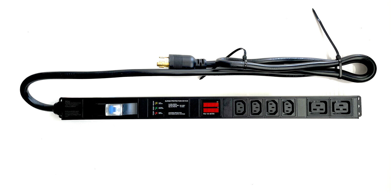 Metered/Breaker PDU L6-30P 240V 30A (4) X C13 & (2) X C19 Outlets 