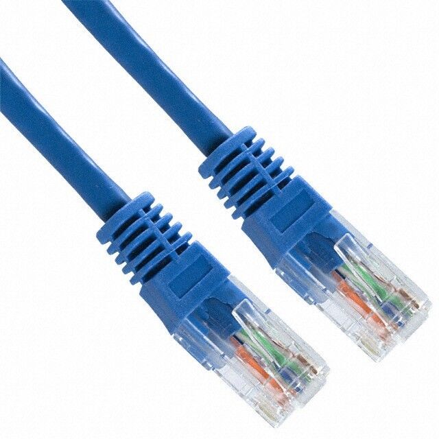 100- 3\' FT CAT6 PATCH CORD ETHERNET NETWORK CABLE BLUE