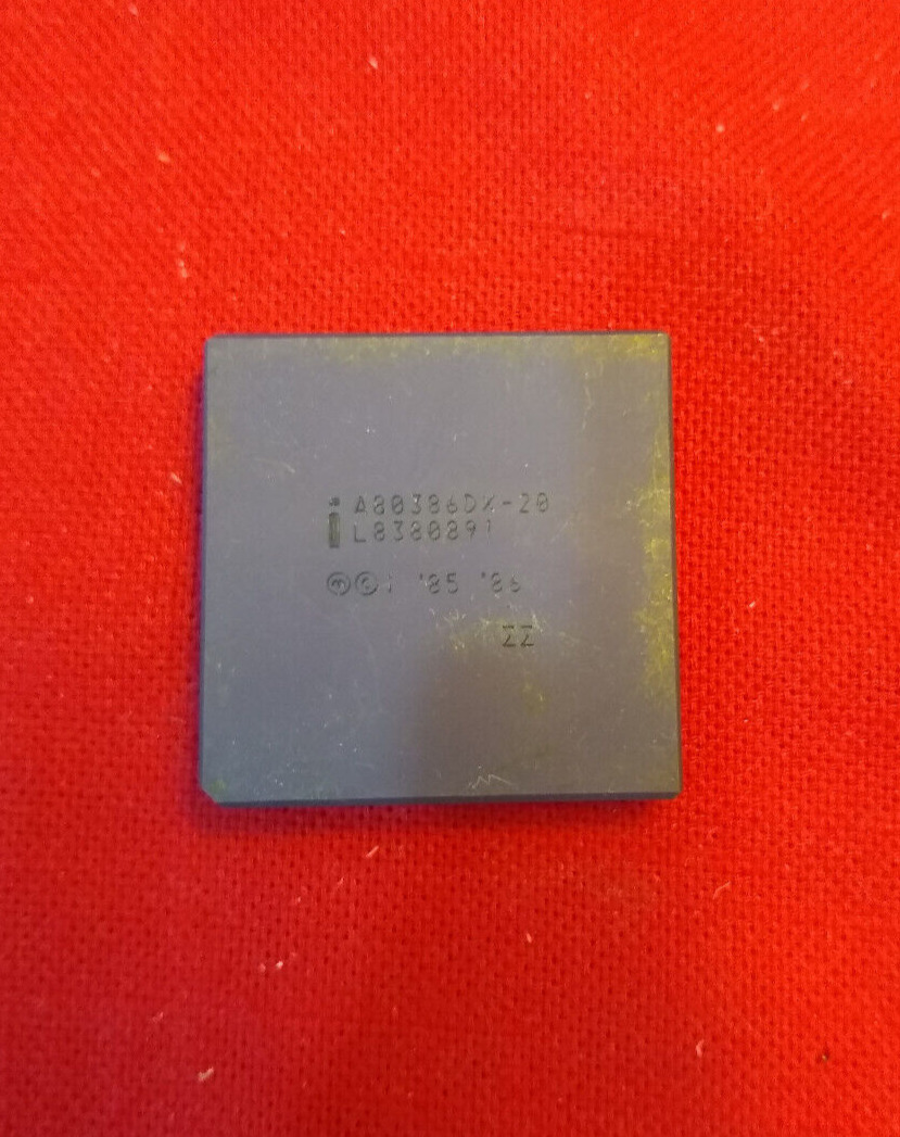 Intel 386DX-20  A80386DX 20 MHz i386 DX Ceramic  ✅ Very Rare Collectible
