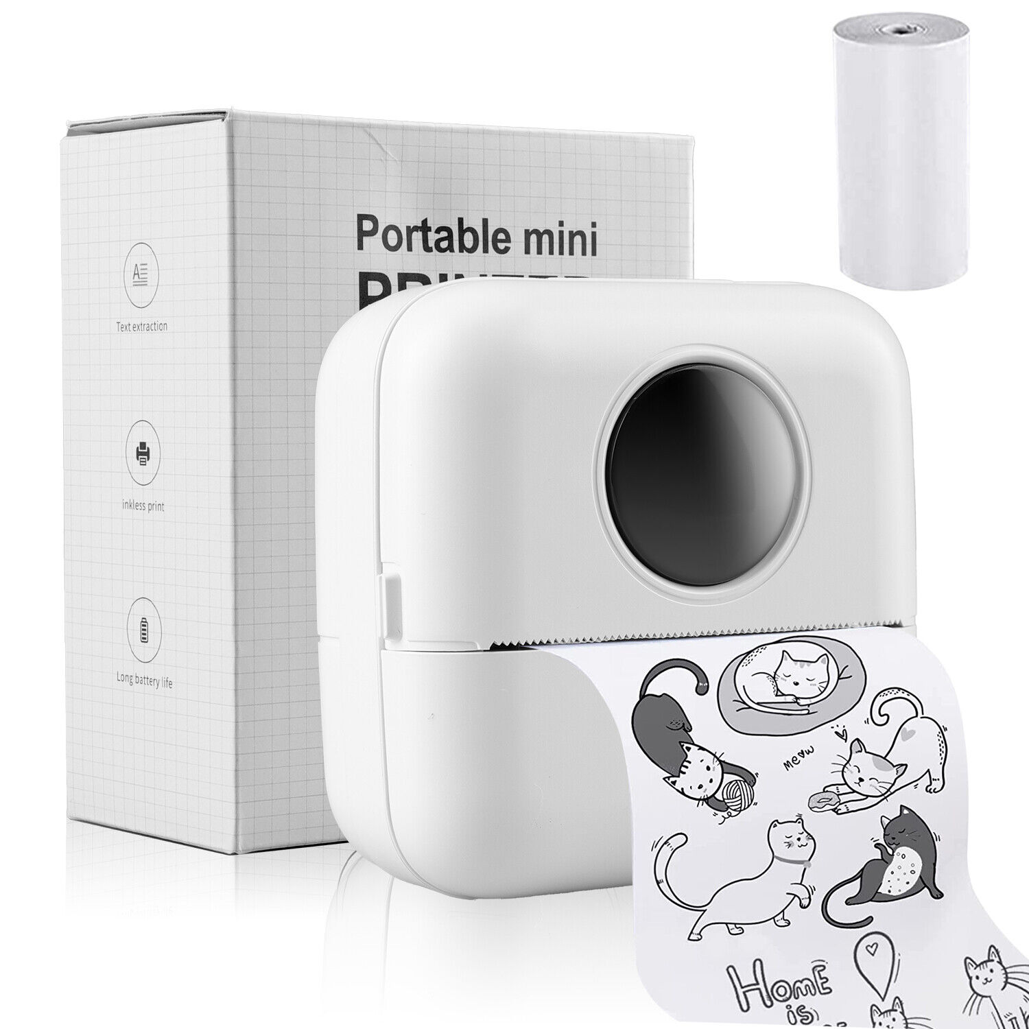 Portable Mini Thermal Printer Pocket Photo Printer Wireless Bluetooth Printing