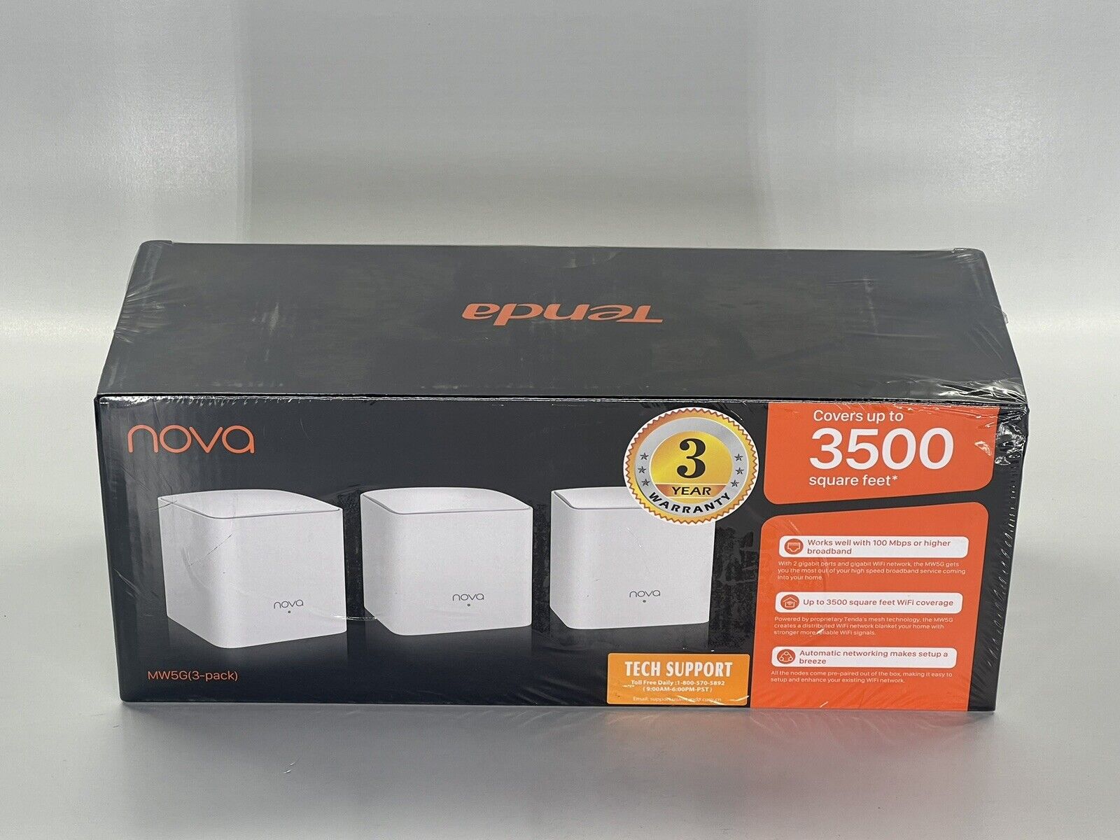 Tenda Nova AC1200 Whole Home Mesh Wifi System | MW5G (3-Pack)