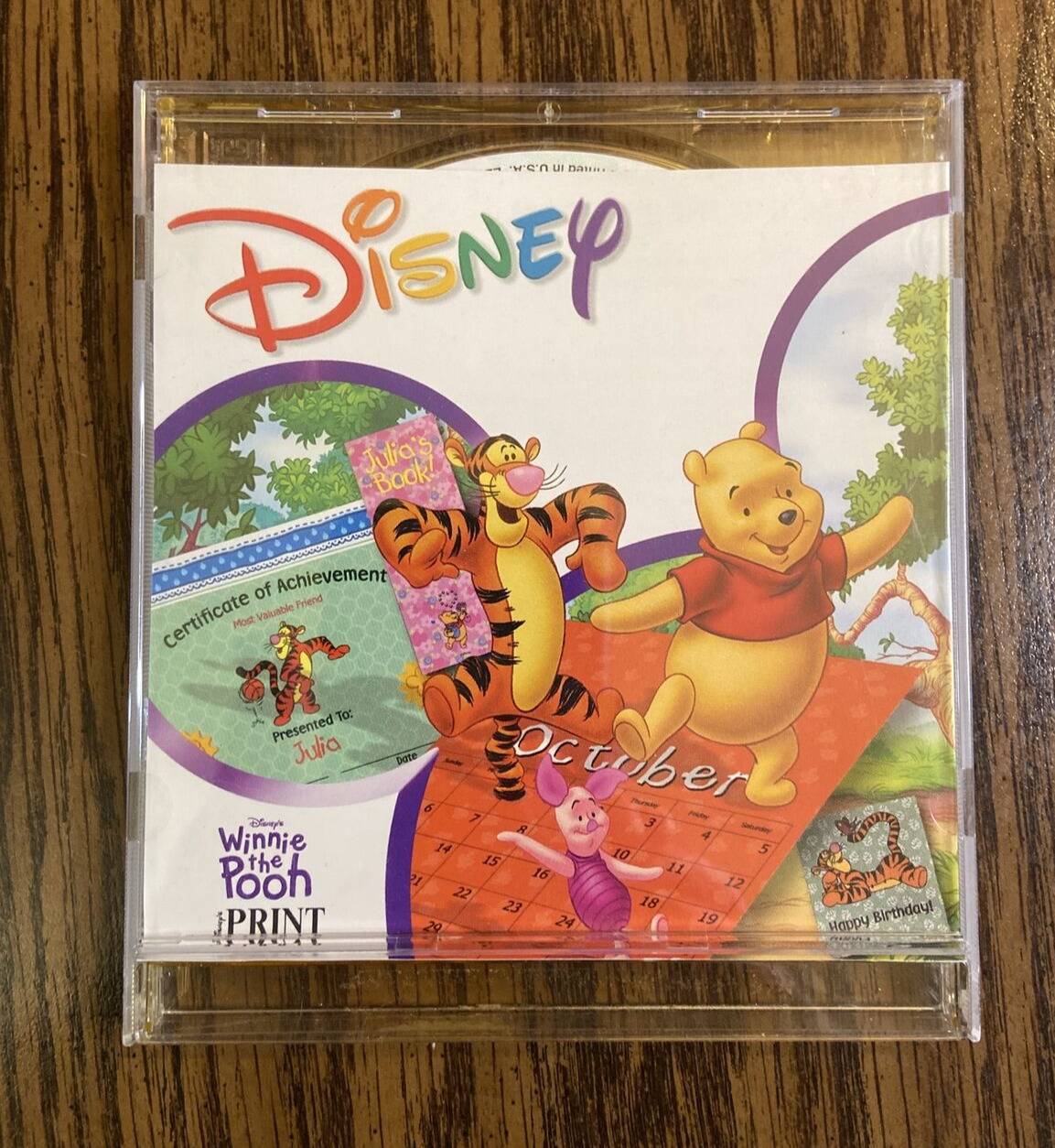 Disney\'s Winnie the Pooh Print Studio for Windows 95 CD Rom  1997