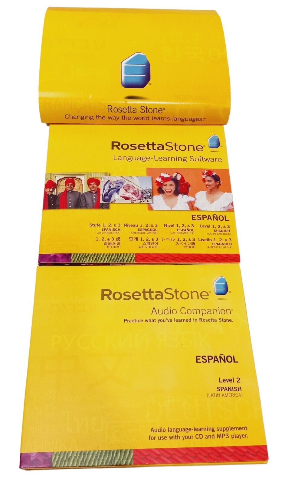Rosetta Stone Spanish Latin America Level 1-3 & Audio Companion MP3 Level 2 
