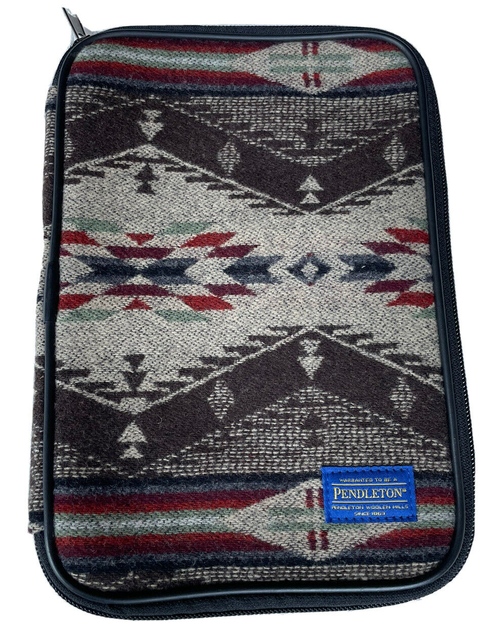 Pendleton Woolen Mills Southwest tablet pouch 6.5x9.5 Red Tan Brown Great Cond