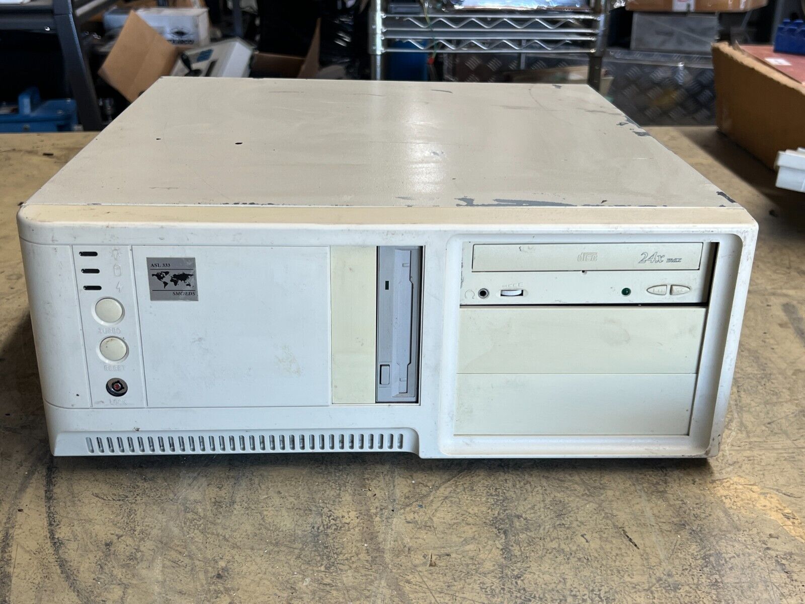 Vintage Electronic Data Systems ASL 333 DESKTOP COMPUTER with RAM, HDD, NO CPU