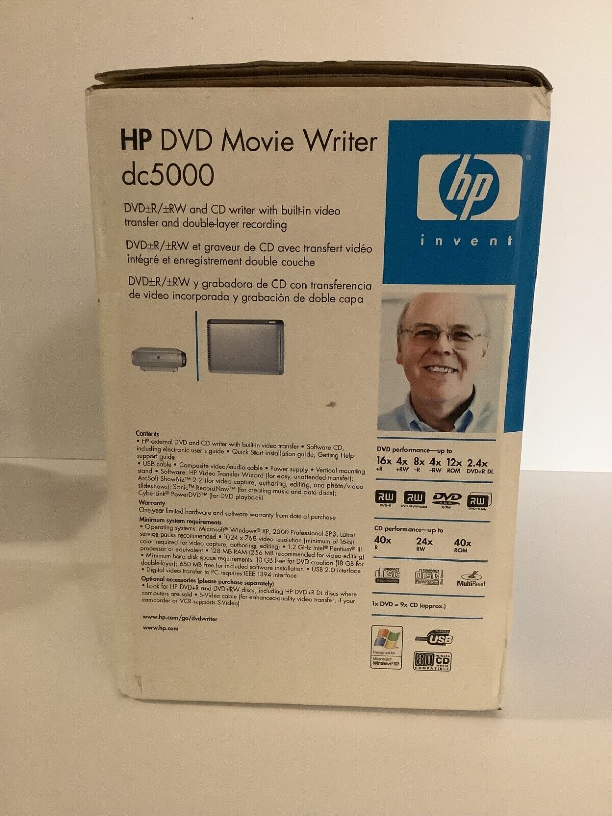HP Hewlett Packard DVD Movie Writer dc5000 Brand New in Box NIB