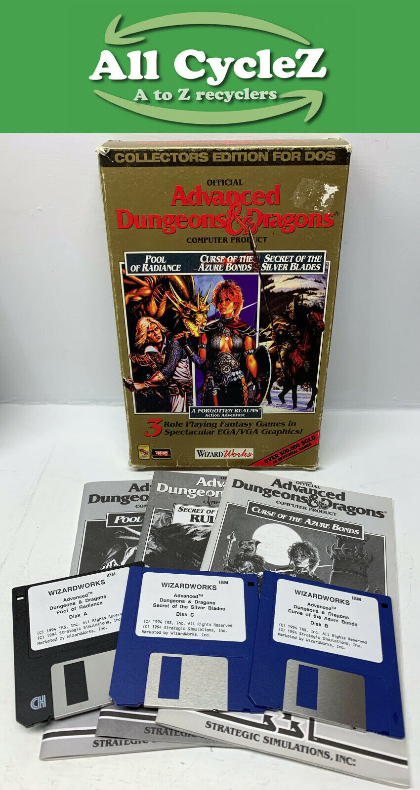 Advanced Dungeons & Dragons: Collectors Edition For DOS Vintage New Condition