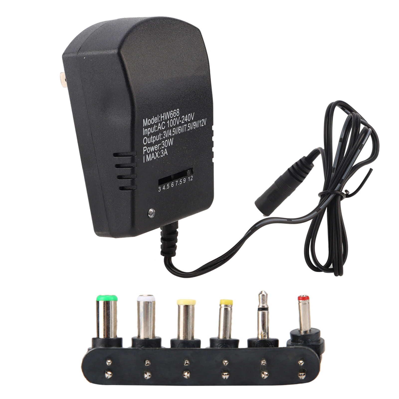 Universal AC DC Adjustable Voltage Power Supply Power Adapter Charger 3V-12V FOD