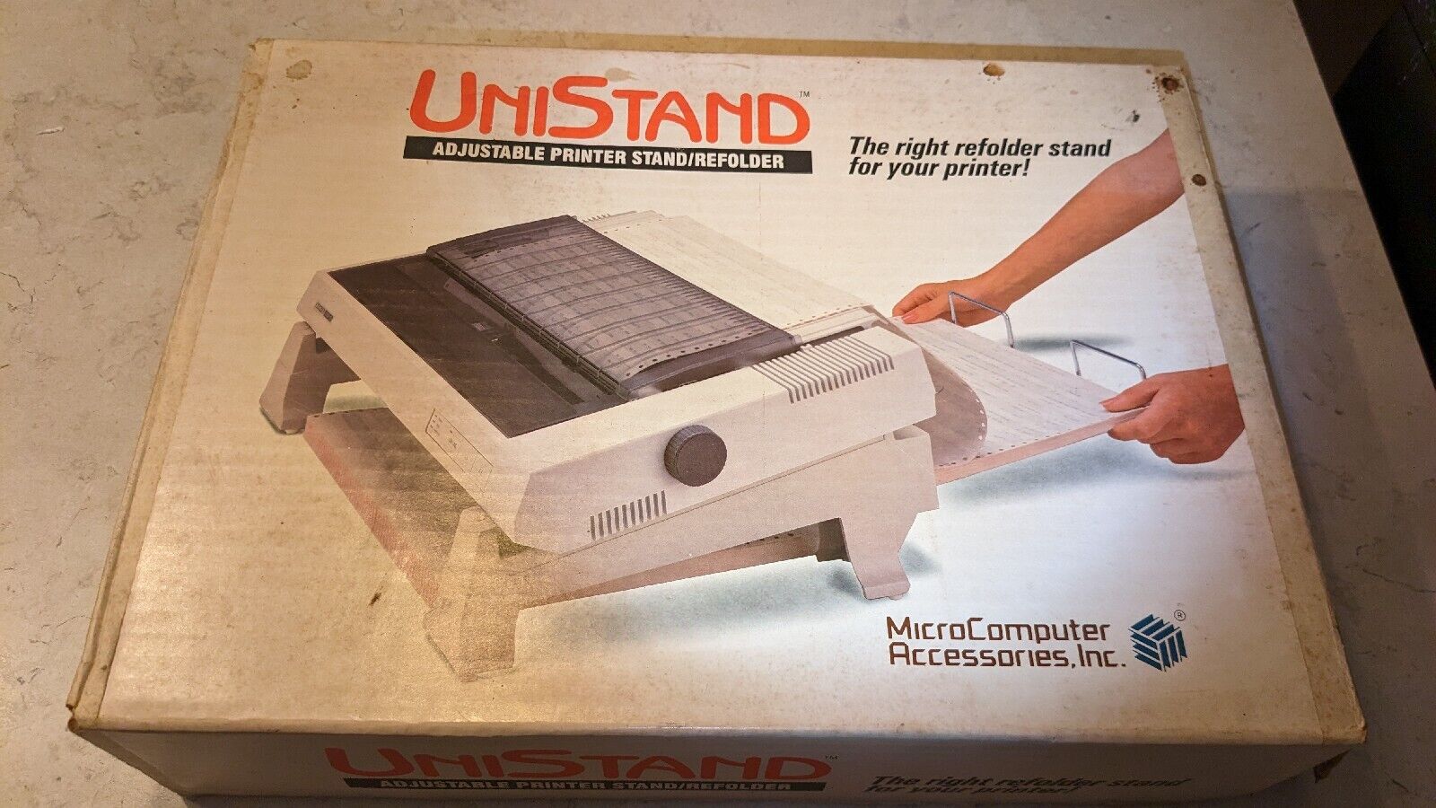 Rare vintage Microcomputer Unistand adjustable printer stand New Old Stock