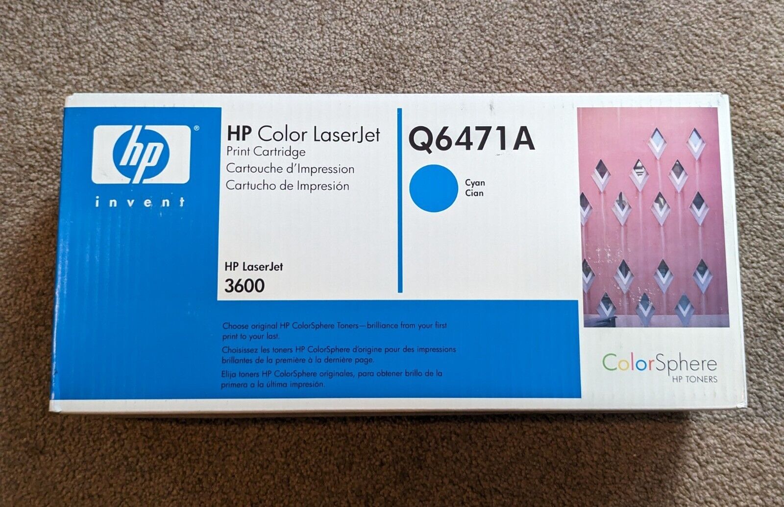 NEW Sealed Genuine HP Q6471A Cyan Print Cartridge 502A LaserJet 3600