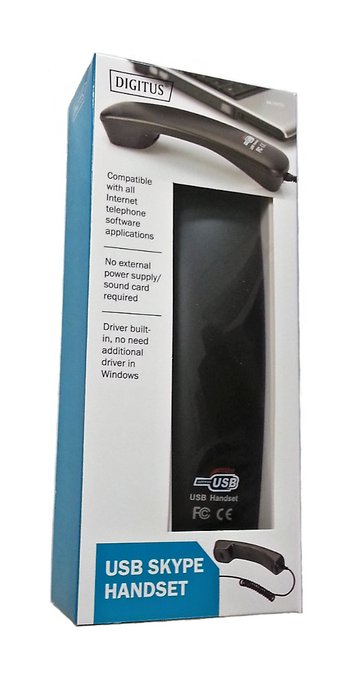 DIGITUS SKYPE USB Telephone Handset, Comfortable internet telephony, Easy to Use