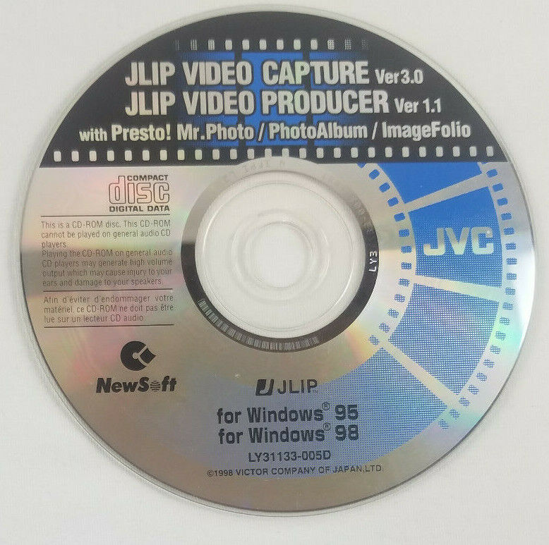 JVC JLIP Video Capture Version 3.0 and Video Producer Version 1.1 Disc