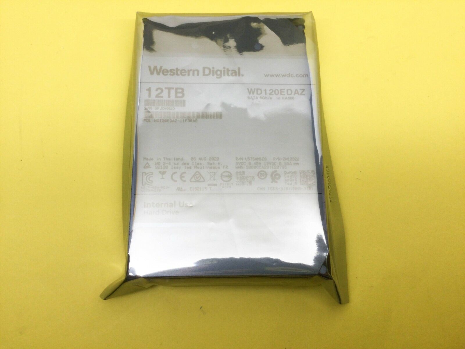 Western Digital 12TB 6Gb/s 5400RPM 256MB 3.5