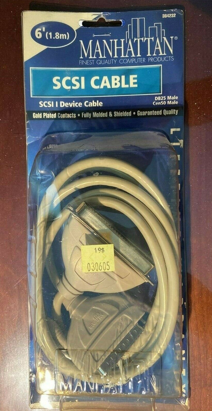 6’ (1.8m) SCSI I Device Cable DB25 - Cen50 Male #364232 New