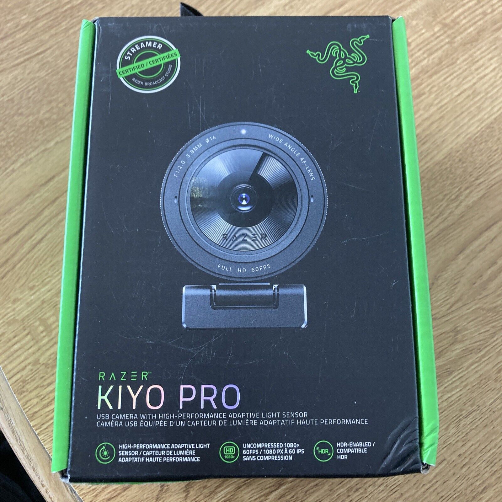 Razer Kiyo Pro Streaming Webcam 1080p 60FPS New in Box
