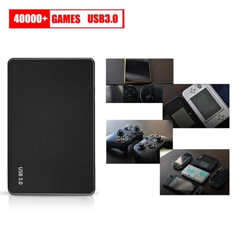 320G 40000+ Games Retro Disk HDD Plug for Play 100+ Emulators Portable Hard Driv