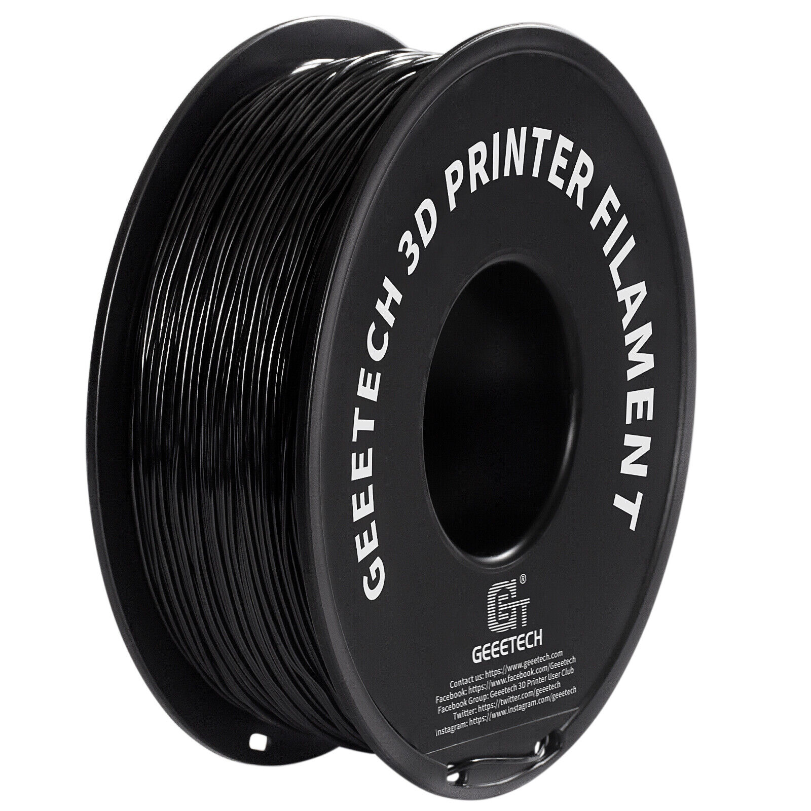 Geeetech 1KG/Roll 1.75mm TPU Filament 3D Printer 1 Spool Black Consommables US
