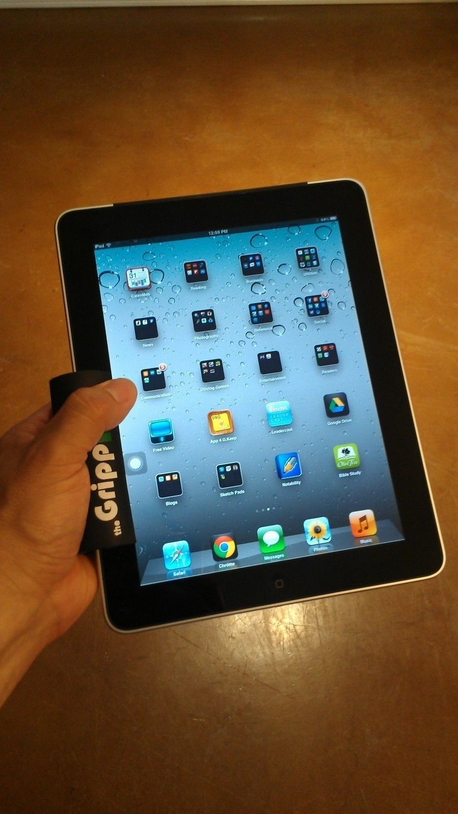 THE ORIGINAL GrippR™ iPad / Tablet SLIP ON HOLDER - Ergonomic, SAFE & SECURE
