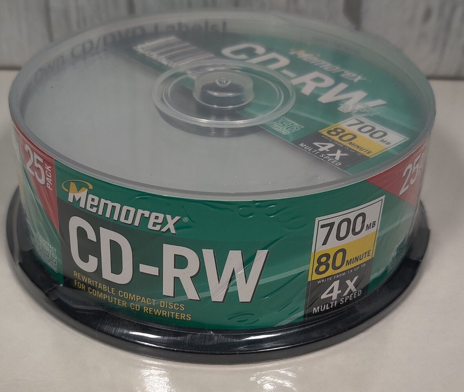 Memorex Cool Colors CD-R 40X700MB 80min (25 Pack) New Sealed