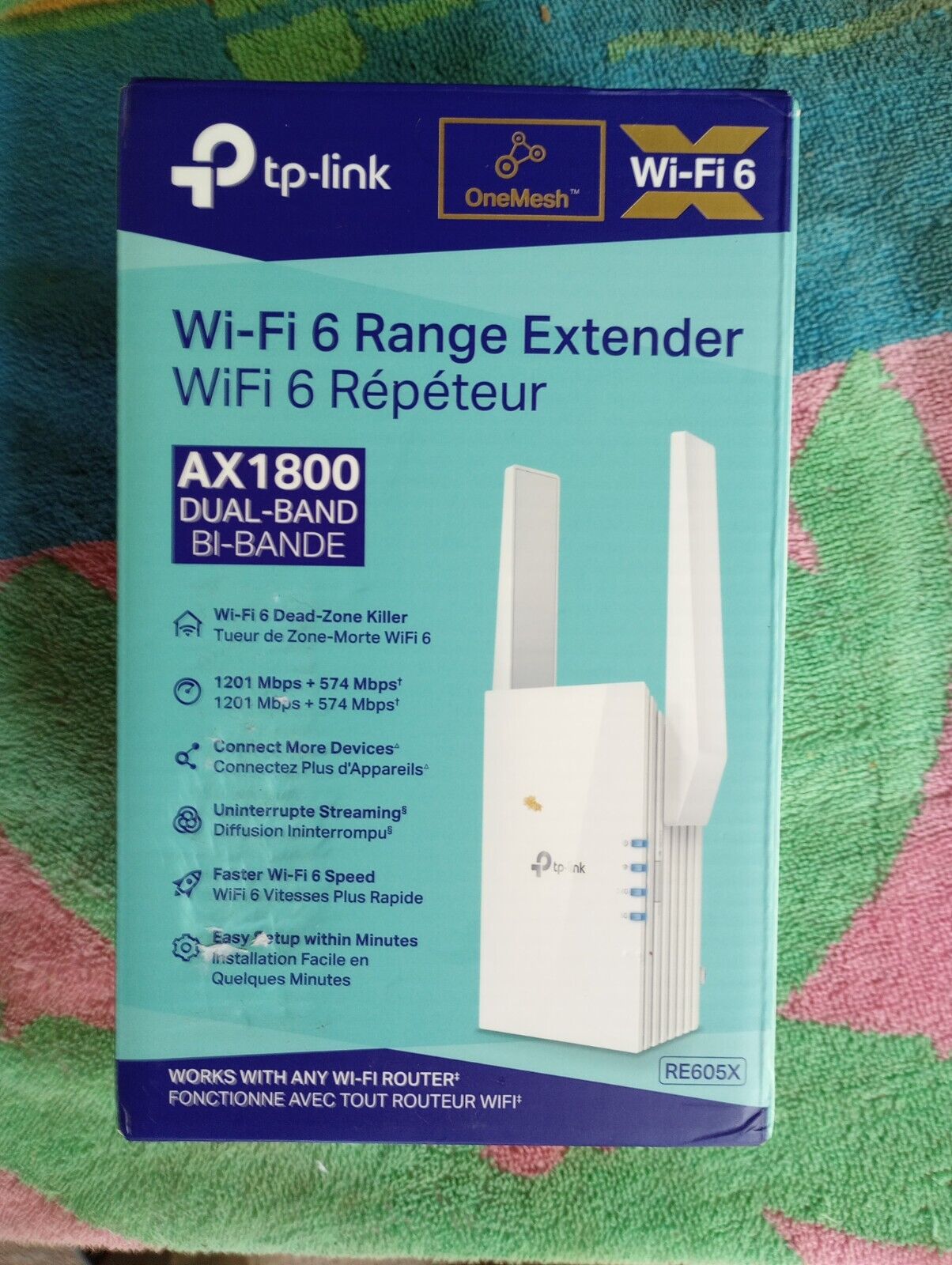 TP-Link RE605X AX1800 Wi-Fi 6 Dual Band 5Ghz Range Extender, NEW IN BOX
