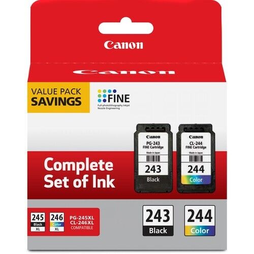 Genuine Canon 243-244 Ink Cartridges Pack For MG2522 2520 MX490 492 TR4520 4522