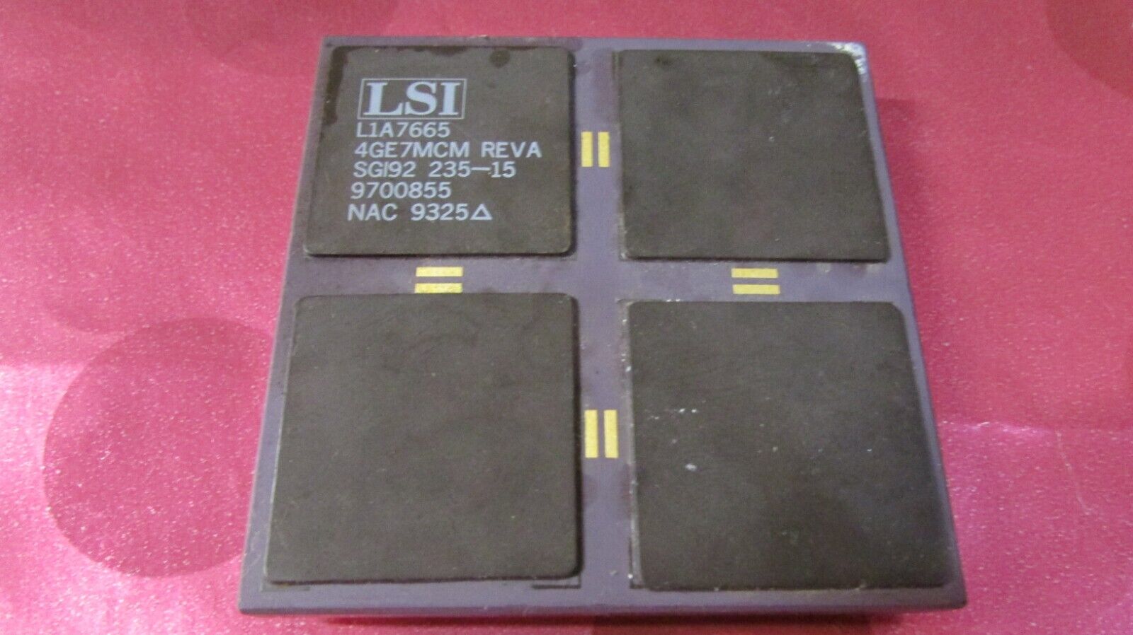 Huge LSI L1A7665 4GE7MCM Vintage TCM/CPU/Processor Ceramic/Gold-Pins No-IBM Lot1