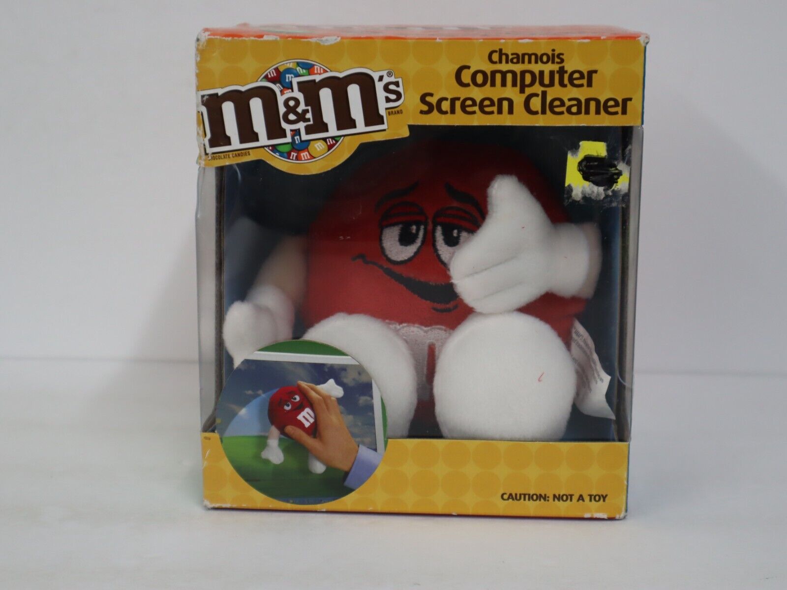 VINTAGE CHAMOIS COMPUTER SCREEN CLEANER ADORABLE M&M'S CHARACTERS