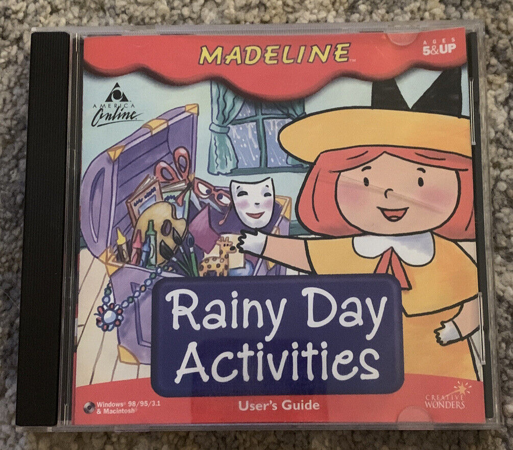 Madeline Rainy Day Activities PC/ MAC CD-ROM Creative Wonders Kids Activity 1998
