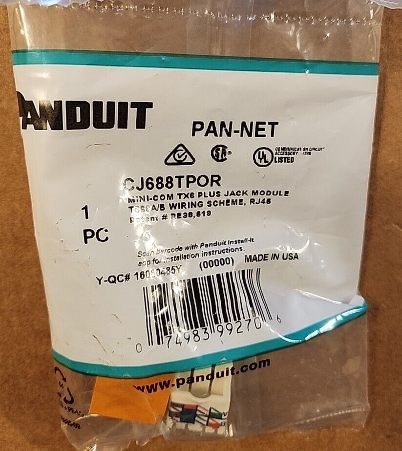 Panduit - CJ688TPOR - Cat6 - Mini-Com Jack Orange - New